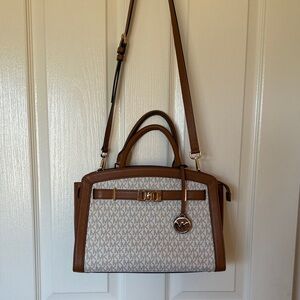Michael Kors Tan and Cream Satchel